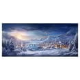 ZAROYEAX Christmas Snowy Village Garage Door Decorations Christmas