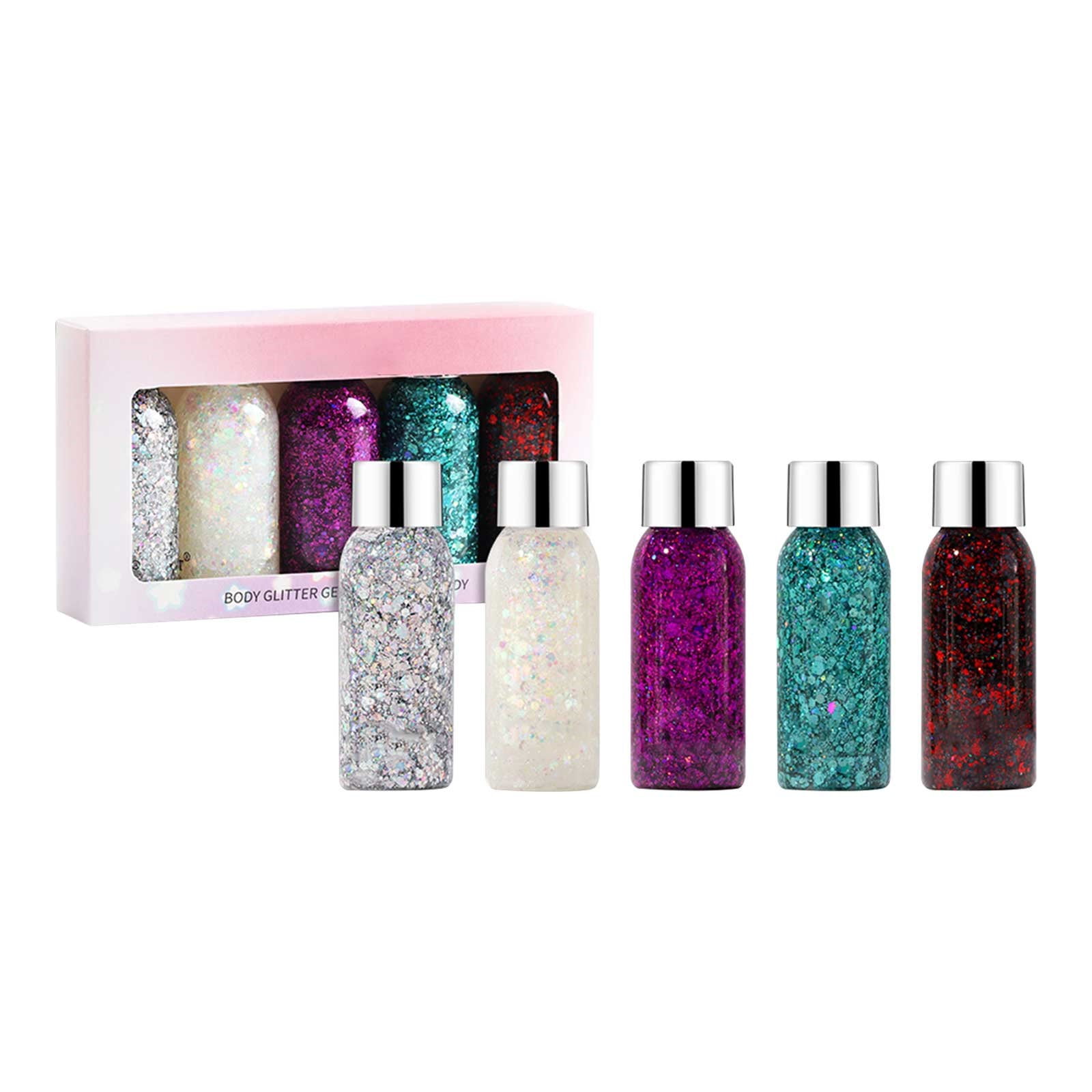 ZAROYEAX Colour Body Glitter Gel Scale Set Sequins Skin Long Lasting