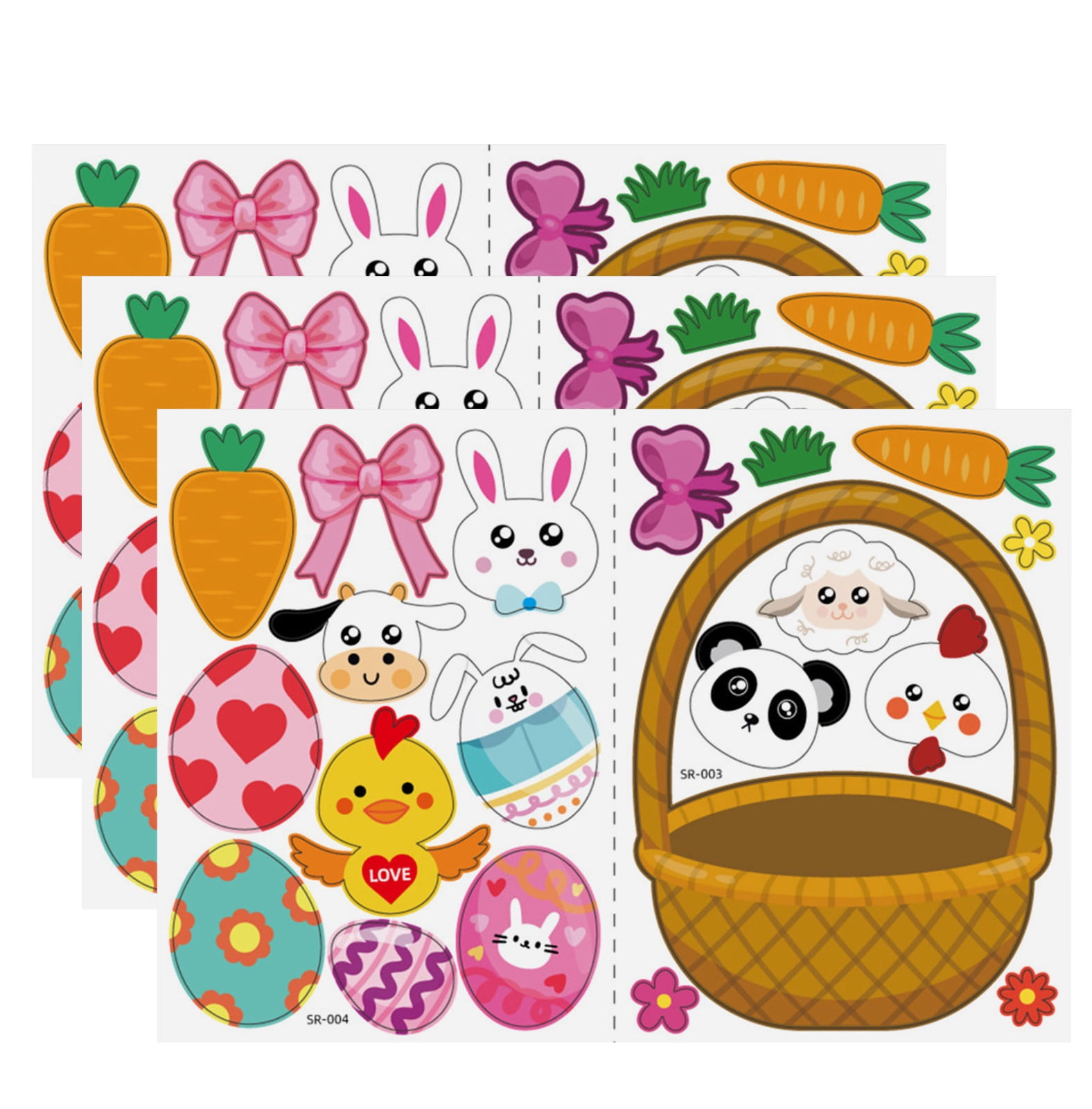 ZAROYEAX Cute Stickers and Sheet DIY Puzzle Stickers for Easter ...