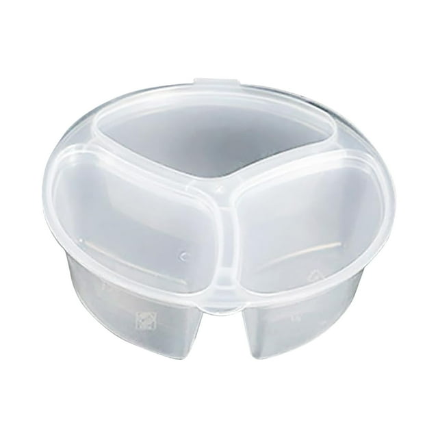 ZAROYEAX Double Condiment Containers with Lids New Double Compartment