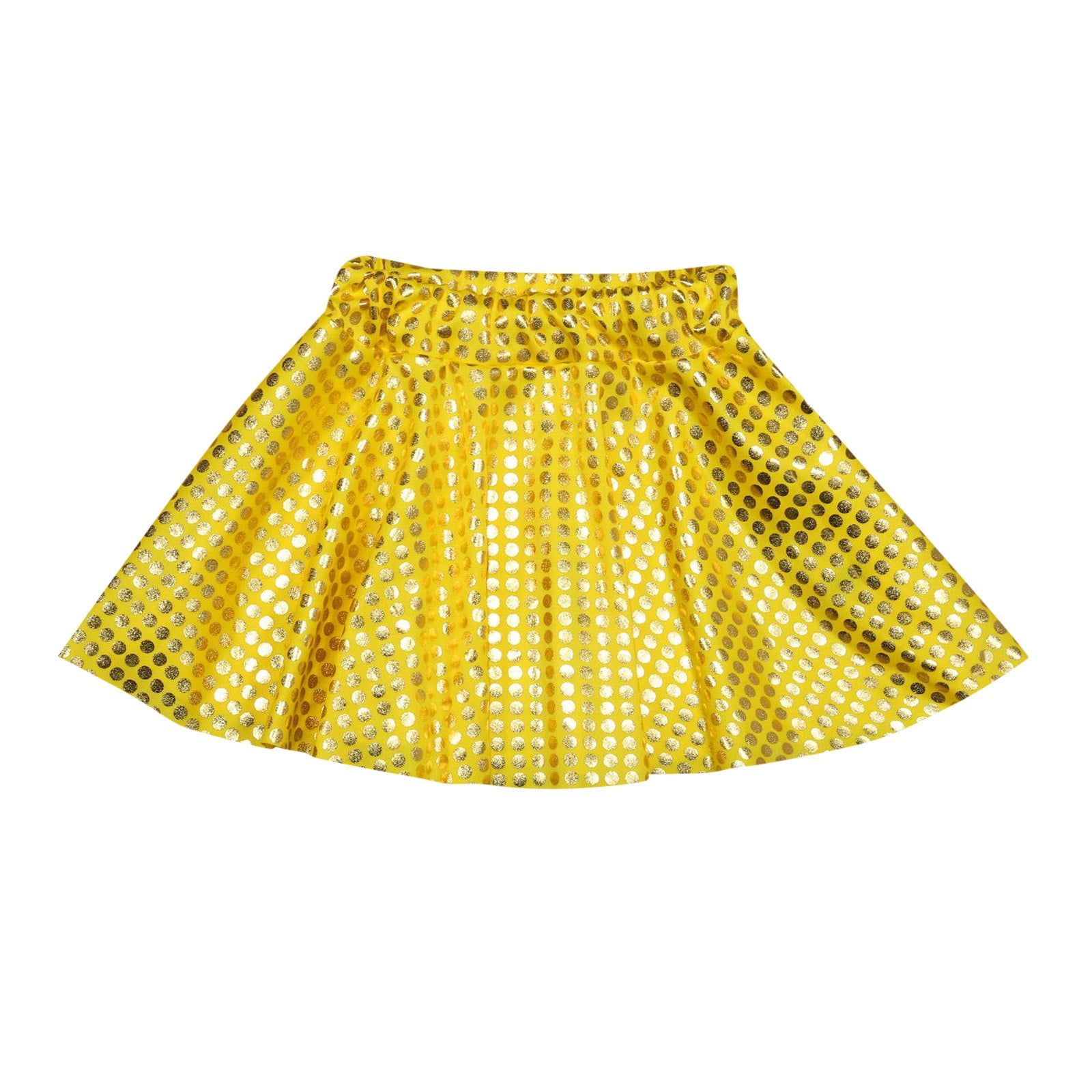 ZAROYEAX Girls Skirt Shiny Dance Disco Flared Pleated A Line Skirts