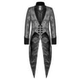 ZAROYEAX Mens Retro Fashion Tuxedo Jacket Gothic Court Evening Dress