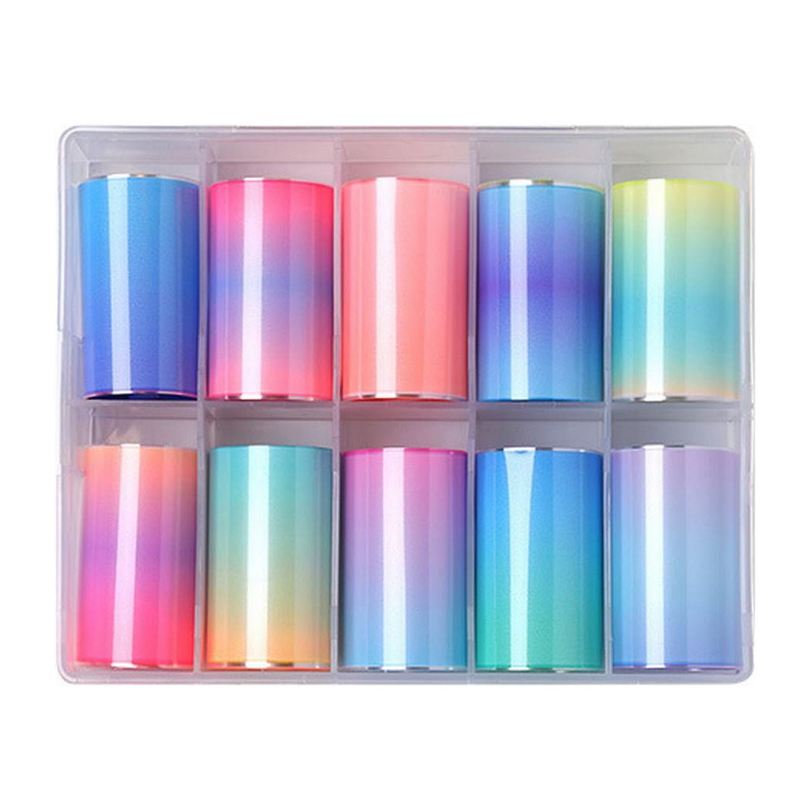 ZAROYEAX Nail Foil Fluorescent Transfer Sticker Nail Arts Transfer Foil Sheet Nail Foil Adhesive