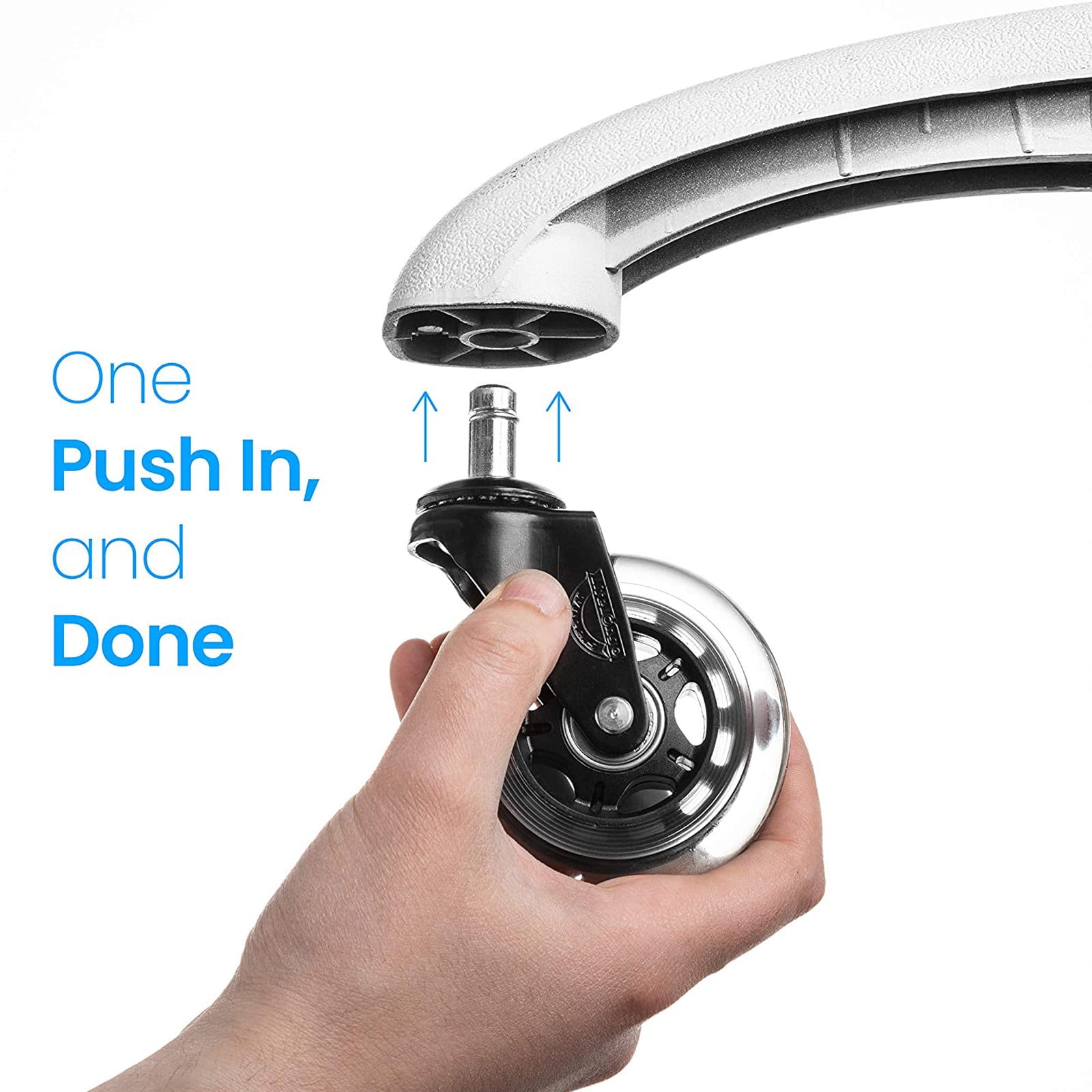 ZAROYEAX Office Chair Wheels Replacement Rubber Chair Casters for