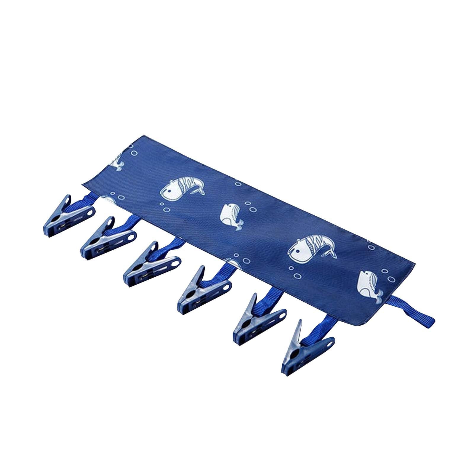 ZAROYEAX Portable Fabric Clothes Hanger for Travel Foldable Clip for