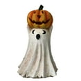 ZAROYEAX Pumpkin Figurines Light Up Resin Statue Pumpkin Figurines