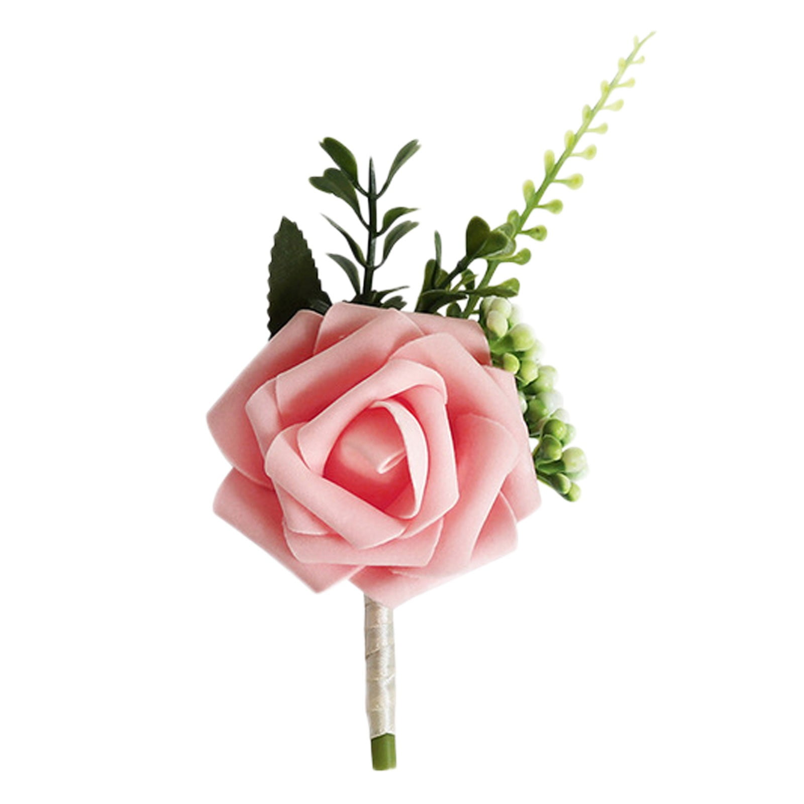 ZAROYEAX Rose Boutonniere for Men Groom and Man Boutonnieres with Artificial Flower for Wedding