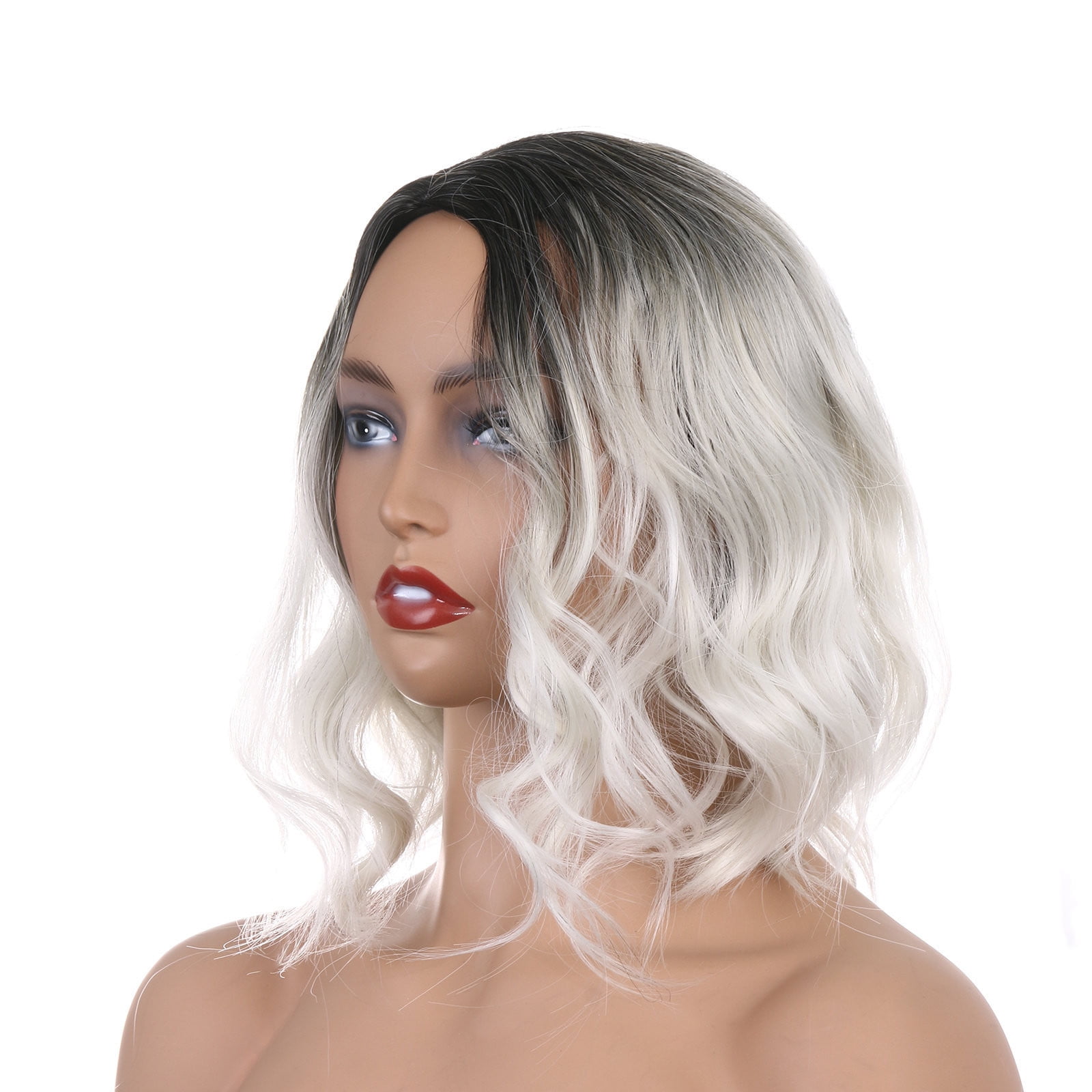 ZAROYEAX Short Hair Female Gradient Color Mechanism Rose Mesh Chemical