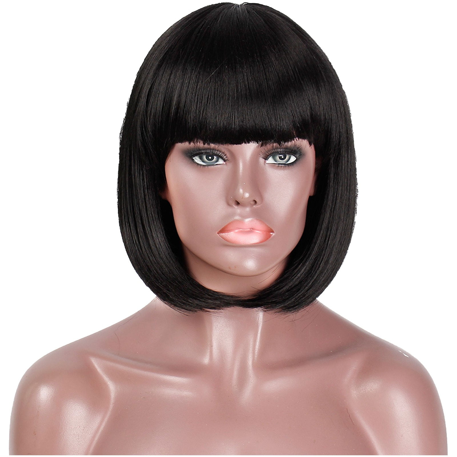 ZAROYEAX Short Hair Straight Hair Wig Female High Temperature Wire Wig