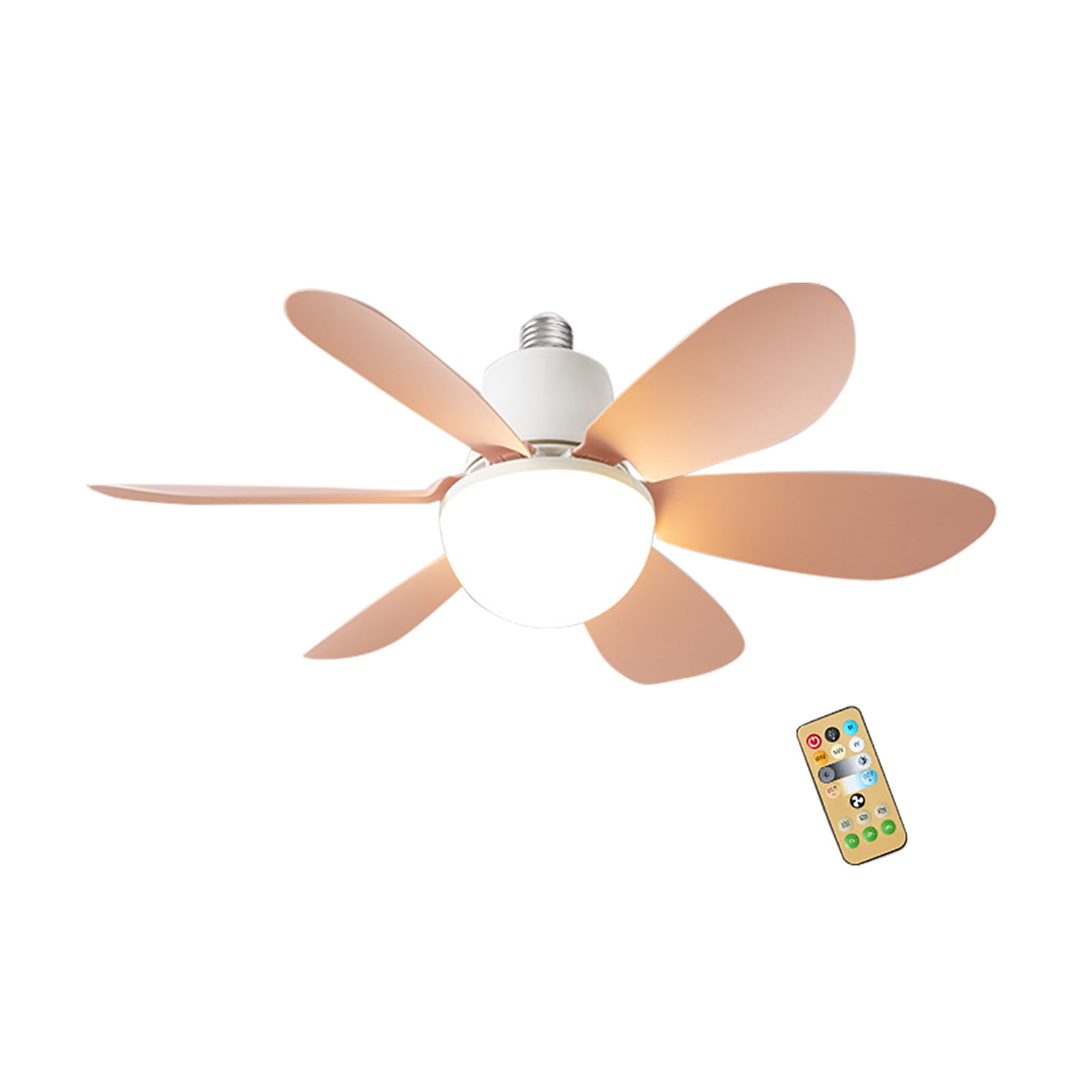 ZAROYEAX Small Ceiling Ceiling Fan Light Silent Strong Wind Infinite Dimming Speed Regulation