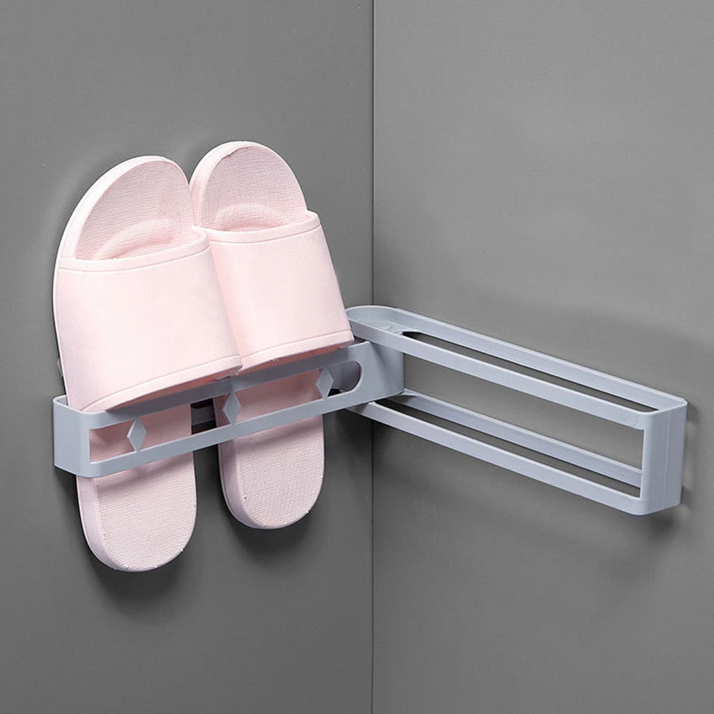 ZAROYEAX Wall Mounted Shoes Rack Sticky Hanging Shoe Holder Storage