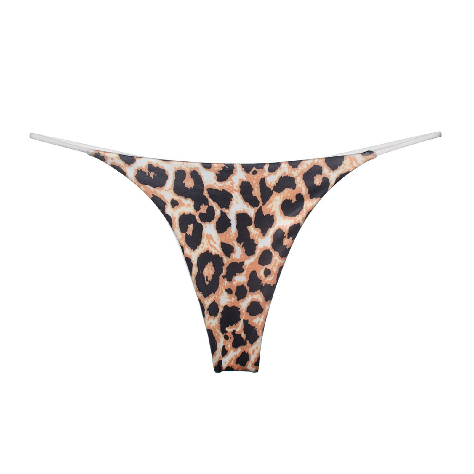 ZAROYEAX Women's Sexy Thong Low Rise Double Layer Bikini Briefs