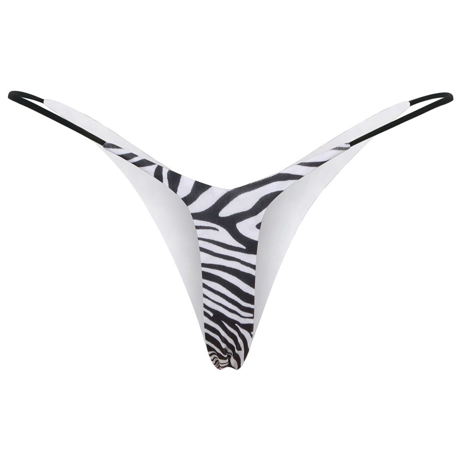 ZAROYEAX Women's Sexy Thong Low Rise Double Layer Bikini Briefs
