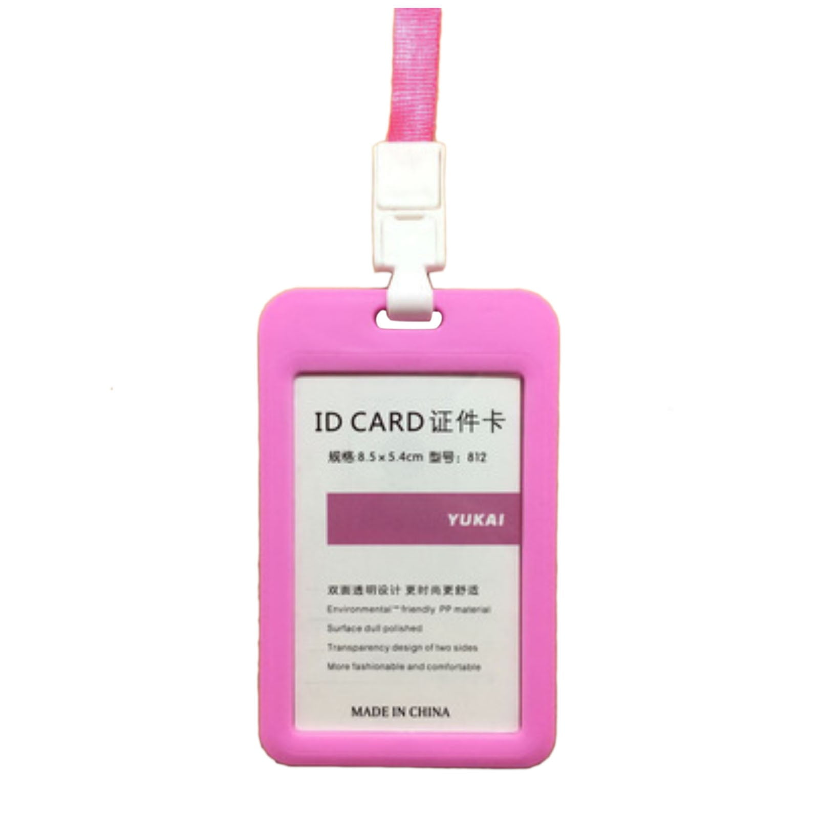 ZAROYEAX Work ID Card Holder Doublesided Transparent Student ID