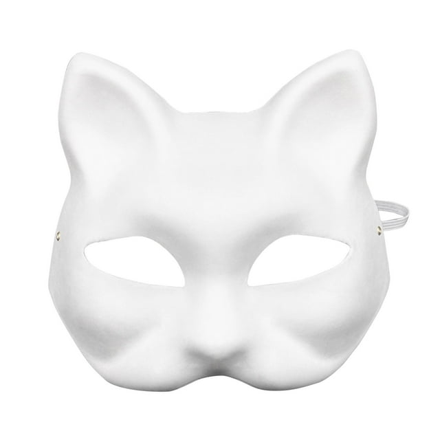 ZAROYEAX for Kids Adults White Cat Animal Hand Painted Face Animal