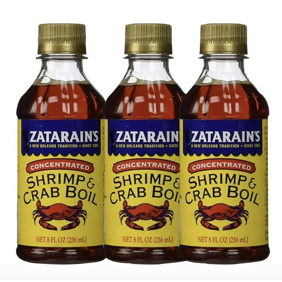 Zatarains Crab and Shrimp Boil Orleans Style Liquid Concentrated 8oz (3 Pack)