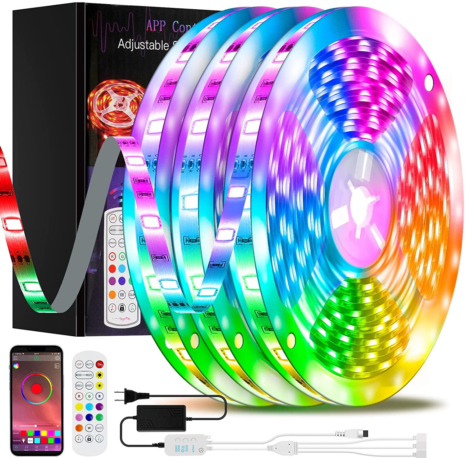 LEDショップ ZATAYE Led Lights for Bedroom 100 FT, Led Lights with App Control