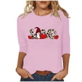 thumbnail image 1 of ZAVAZ Valentine Day Shirts for Women Love Heart Graphic Tees Shirt 3/4 Length Sleeve Blouse Cute Crewneck Pint Pullover Tops Funny Gift 2025 Spring Outfits, 1 of 4