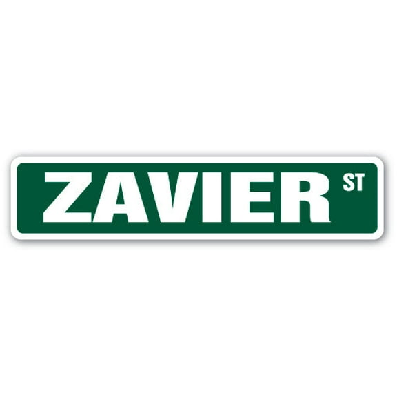 ZAVIER Street Sign Childrens Name Room Sign | Indoor/Outdoor |  36" Wide