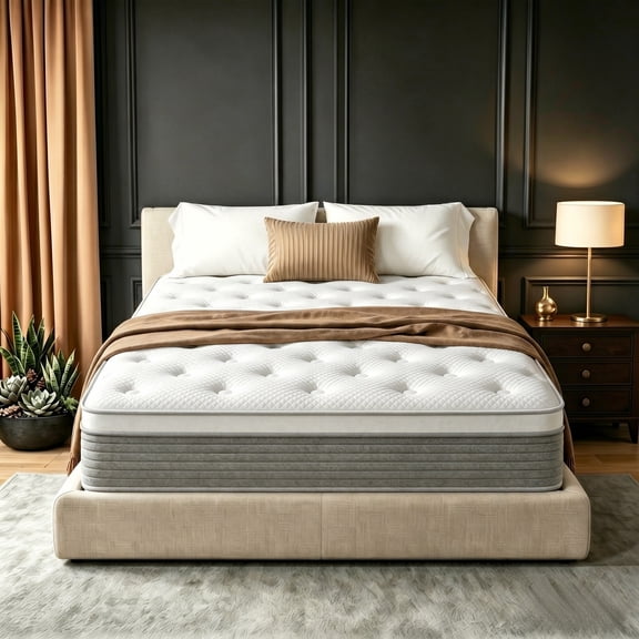 ZAVINITE 12 Inch Full Mattress in a Box, Cooling Gel Mattress, Fiberglass Free, Pressure Relief & Back Support, Breathable Soft Knitted Cover, CertiPUR-US Certified Bed Mattress