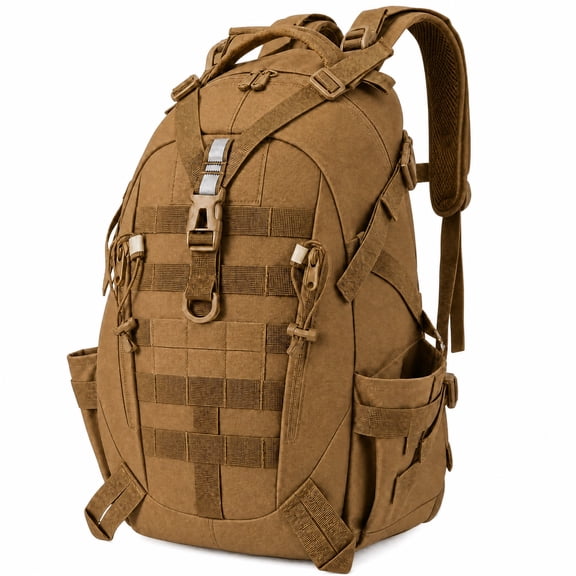 ZAVTYN 35L Reflective Hiking Backpack, Trail Daypack, MOLLE Trekking Rucksack, Gear Bag for Adults with Water Bottle Pockets, 15.6-Inch Laptop Sleeve