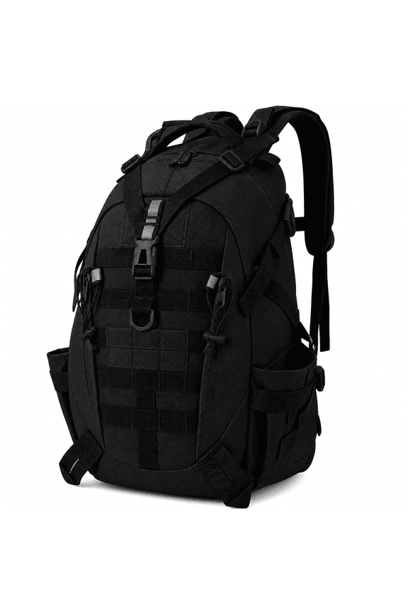 35L Reflective Hiking Backpack, Trail Daypack, MOLLE Trekking Rucksack, Gear Bag for Adults with Water Bottle Pockets, 15.6-Inch Laptop Sleeve
