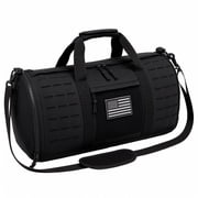 40L Gym Duffle Bag, Sports Workout Holdall and Weekender Tote for men with Shoe Compartment, Detachable Shoulder Strap and MOLLE Webbing