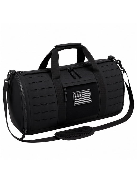 40L Gym Duffle Bag, Sports Workout Holdall and Weekender Tote for men with Shoe Compartment, Detachable Shoulder Strap and MOLLE Webbing