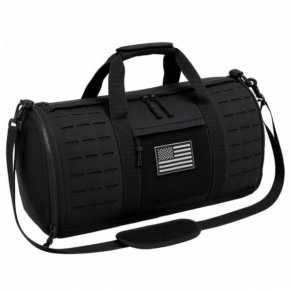 ZAVTYN 40L Gym Duffle Bag, Sports Workout Holdall and Weekender Tote for men with Shoe Compartment, Detachable Shoulder Strap and MOLLE Webbing