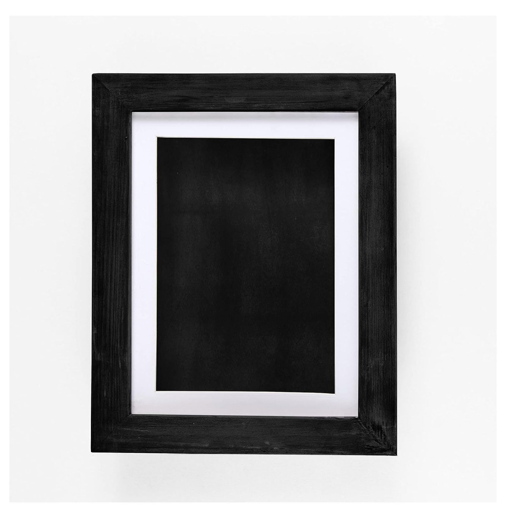 Classic Black Wooden Wall Frame with Storage Compartment