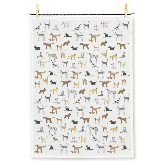 ZAWkirJ Collection Dogs & Cats Tea Towel-20x28 L