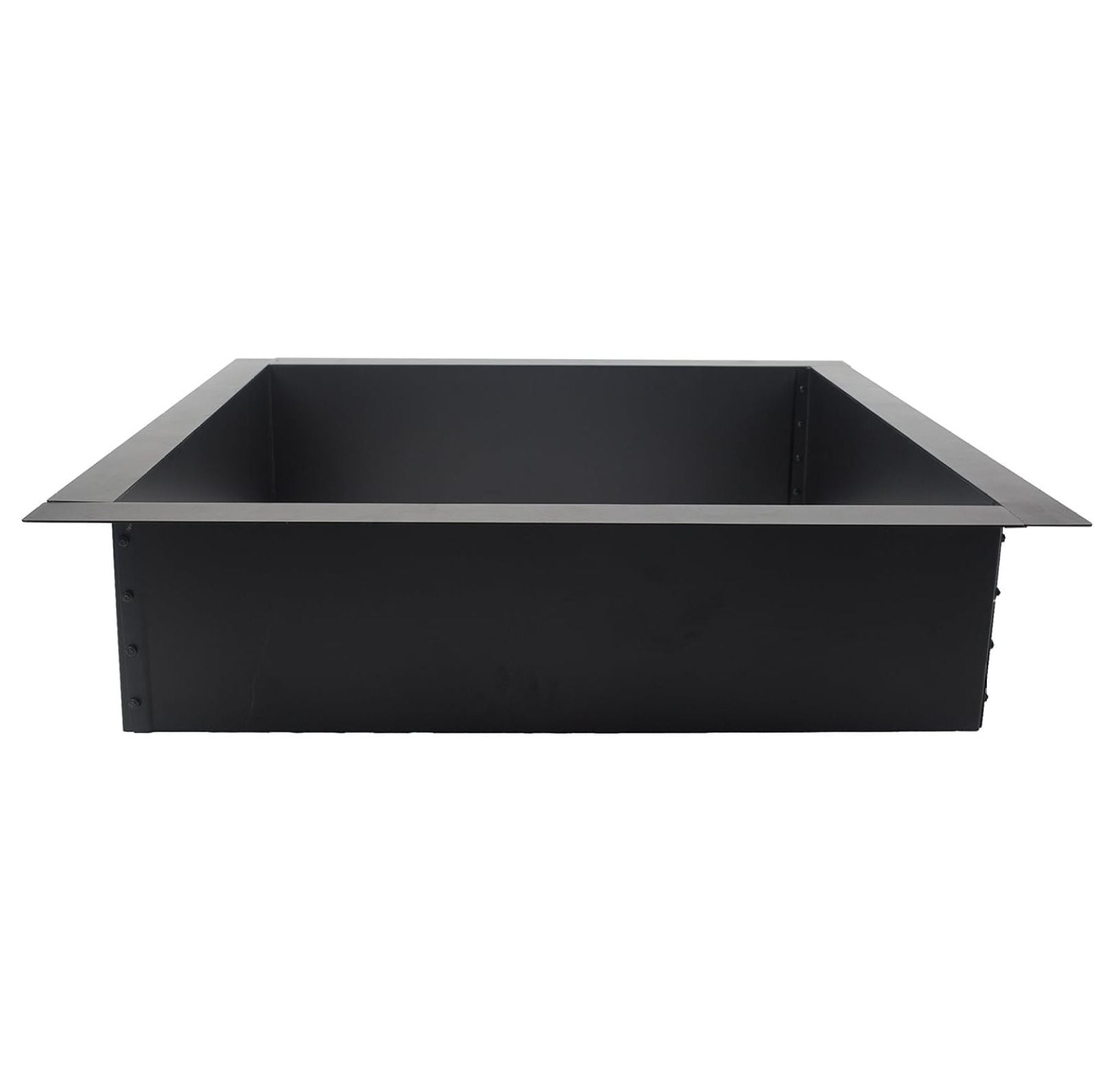 Black Steel 36" Square Fire Ring for Wood Burning