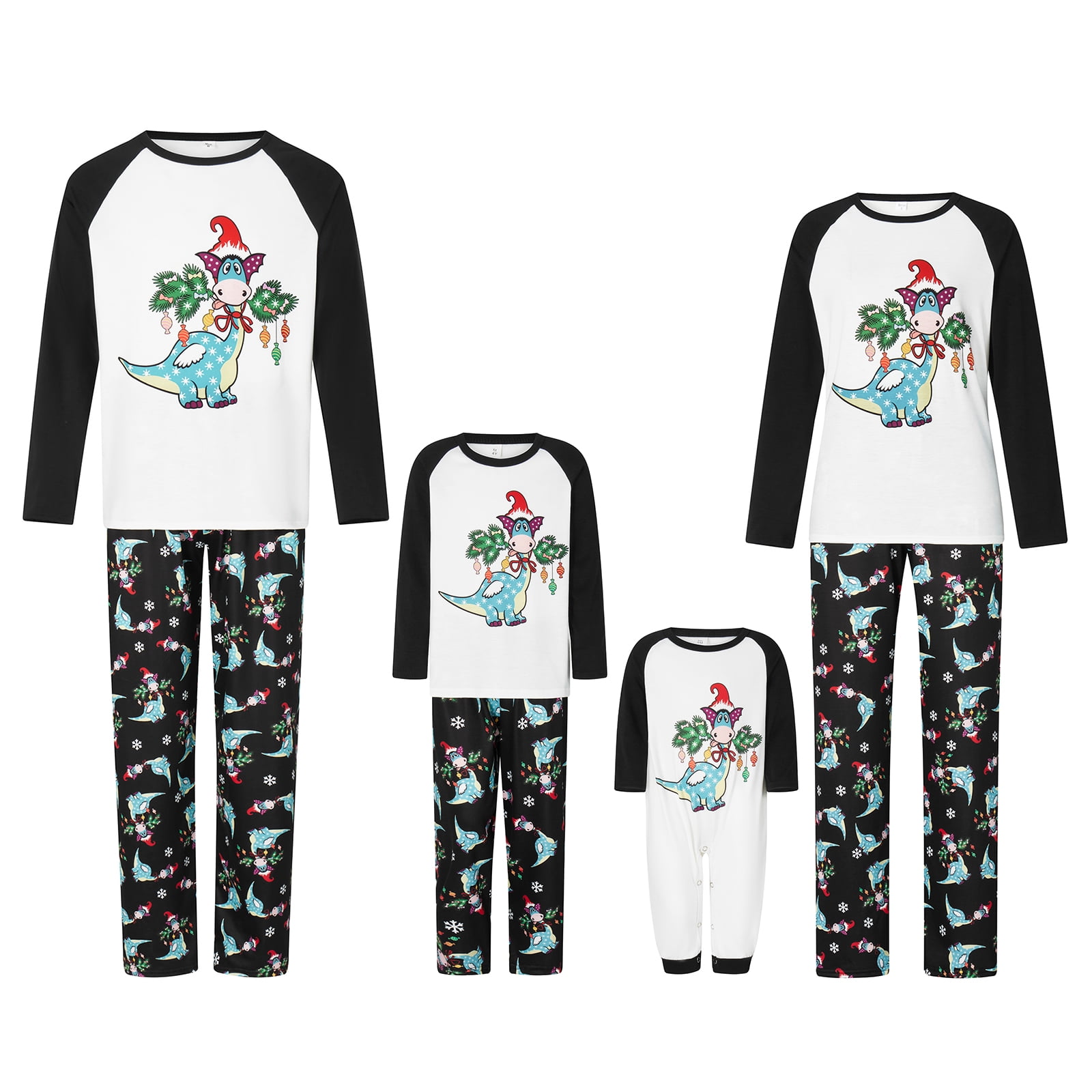 ZAXARRA Christmas Family Pajamas Matching Sets Christmas Pjs Sleepwear ...