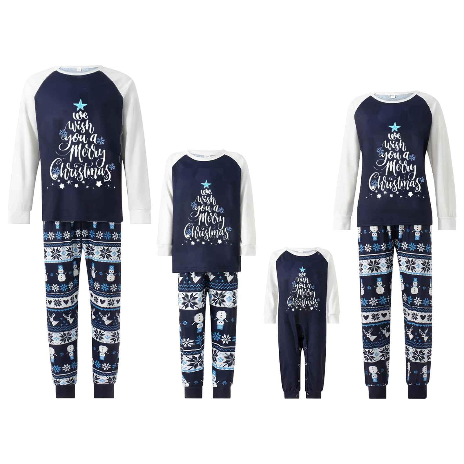 ZAXARRA Family Matching Christmas Pajamas Set Sleepwear Jumpsuit Hoodie ...