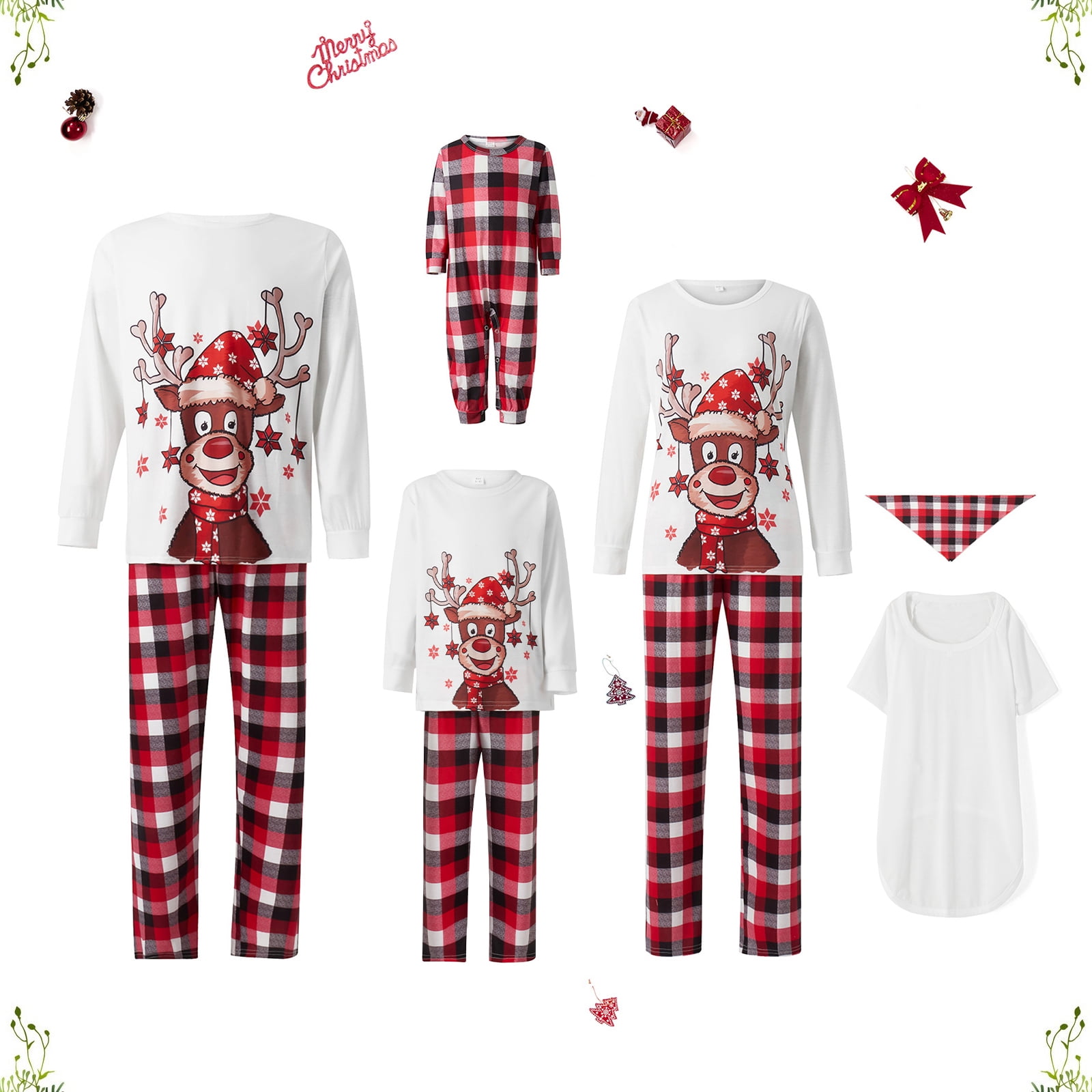 ZAXARRA Family Matching Christmas Pjs Christmas Boys Girls Holiday ...
