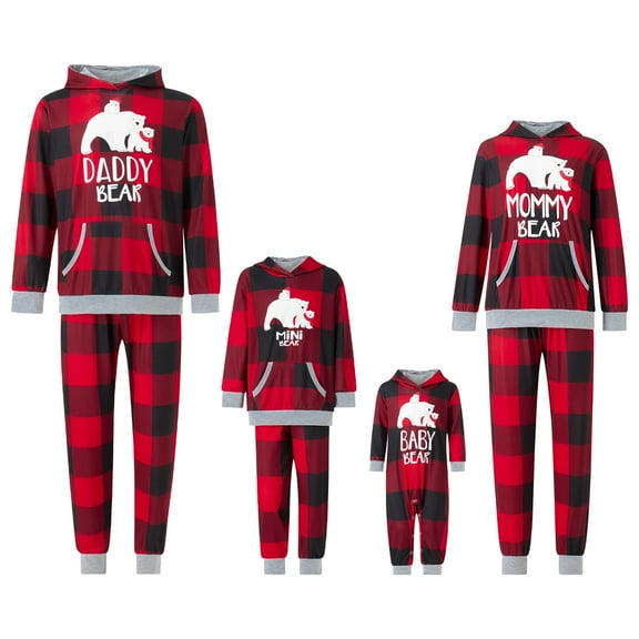 ZAXARRA Matching Family Pajamas Sets Long Sleeve Christmas Reindeer Plaid Pjs Striped Women Holiday Sleepwear Homewear