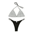 thumbnail image 1 of ZAXARRA Women Glitter Swimwear Sequin Bikini Shiny String Bra Swimsuit Beach Wear for Party Clubwear, 1 of 6