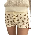 thumbnail image 1 of ZAXARRA Women Lounge Shorts, Low Waist Button Closure Printed Slim Pajama Shorts Sleepwear, 1 of 3