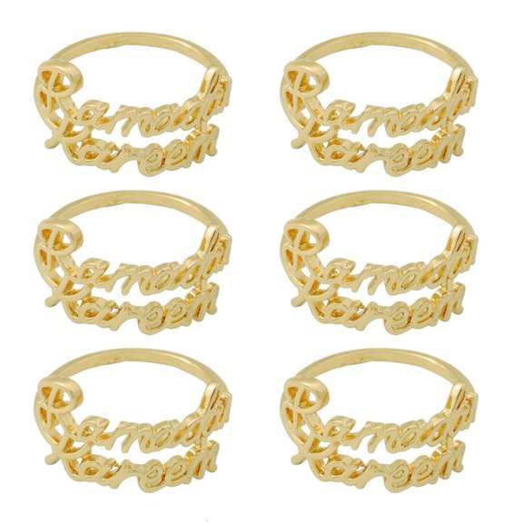 ZAXLVG Pack of 6 Napkin Rings Muslims Napkins Buckles for Wedding Banquet Versatile Table Decoration