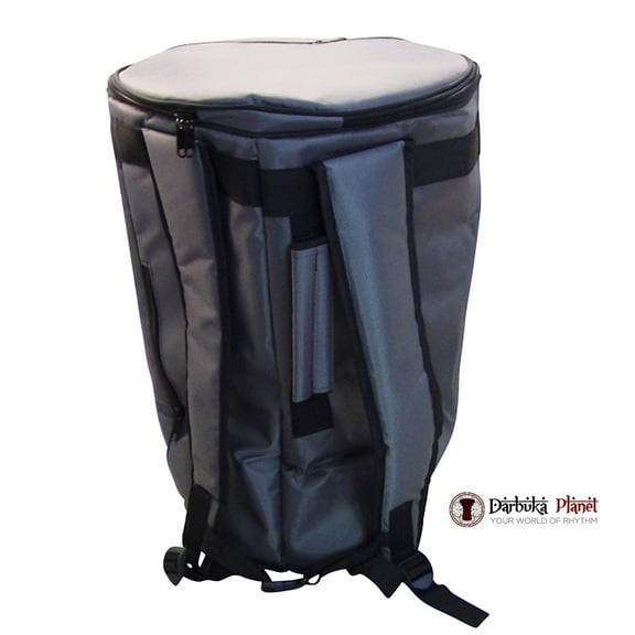 ZAZA - Professional Colorful Doumbek/Darbuka ClassicSize - Bag Carry Case - Premium Nylon Fabric Gig-bag Color: Gray