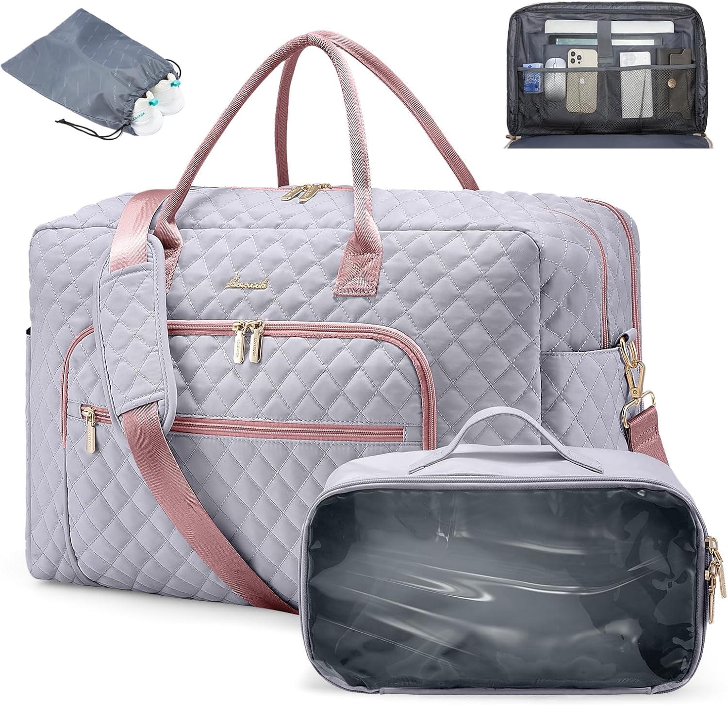 Dragon Travel Duffle Bag - Roaring Dragon Weekender Gym Bag With Toiletry Bag