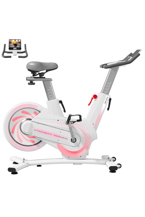 Magnetic Exercise Bike with 350 lbs Weight Capacity and Silent Belt Drive