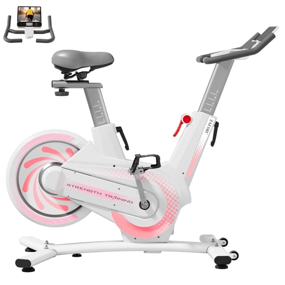 ZAZARI Magnetic Exercise Bike with 350 lbs Weight Capacity and Silent Belt Drive