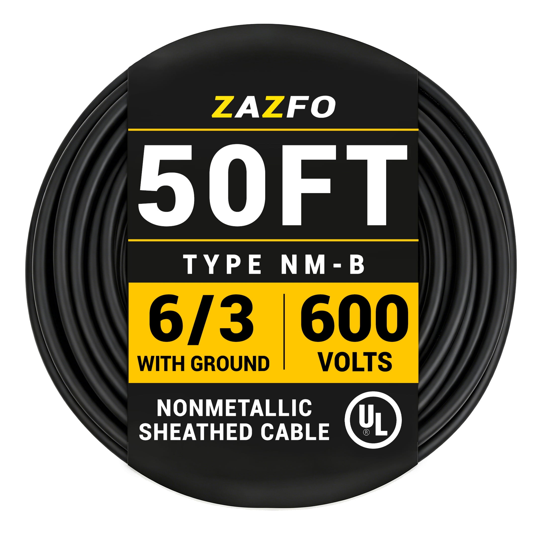 Southwire Romex 63950032 6/3 50' Black Stranded CU SIMpull NM-B