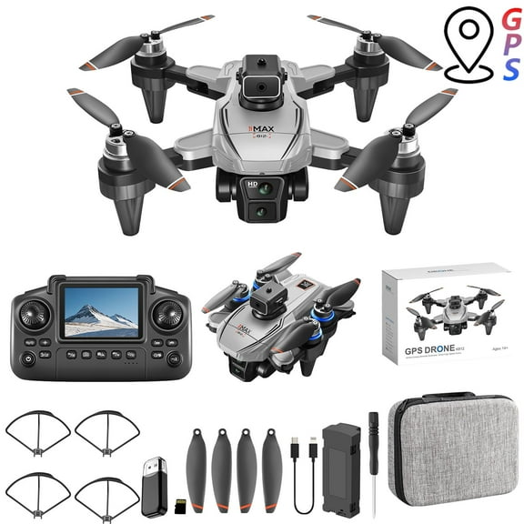 ZAZNIWO 5G GPS Drone with Screen Remote Control - 1080P HD Brushless Motor Quadcopter, 500m Range, 18min Flight, Auto Return Home, 360° Obstacle Avoidance, Altitude Hold & Carry Case - RC Drone