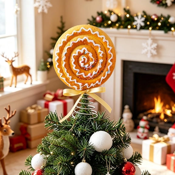 ZAZNIWO Charming Christmas Candy Lollipop Tree Topper Ornament - Perfect Holiday Decor for Festive Gatherings and Celebrations