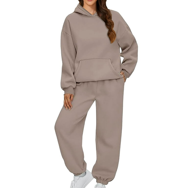 ZAZYULZ Automet Womens 2 Outfits Hoodie Sweatsuit Sets Oversized
