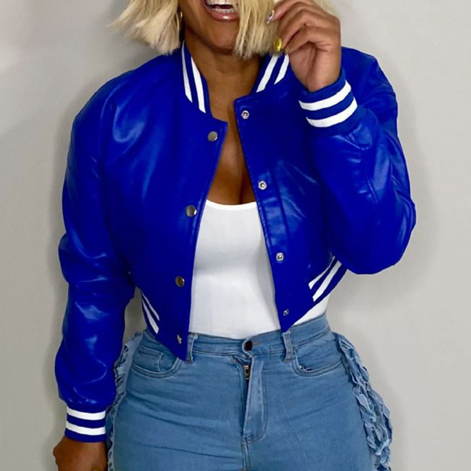 ZAZYULZ Fashion Women Autumn Casual Patchwork Stand Collar Button Long