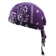 thumbnail image 1 of ZAZYULZ Summer Accessories Men Women Cotton Cap Sweat Wicking Beanie Cap Bandanna Biker Head Wrap Quick Drying Hat Biker Bandana(Purple,One Size), 1 of 3