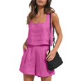 thumbnail image 1 of ZAZYULZ Womens 2 Piece Sets Two Piece Shorts Crop Tops Trendy Clothes Summer Set(Hot Pink,M), 1 of 8